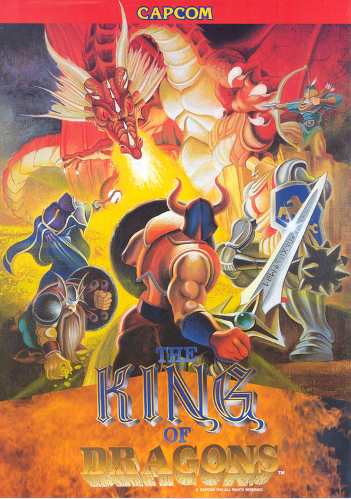 The King of Dragons (Japan 910805, B-Board 89625B-1) Arcade Game Cover